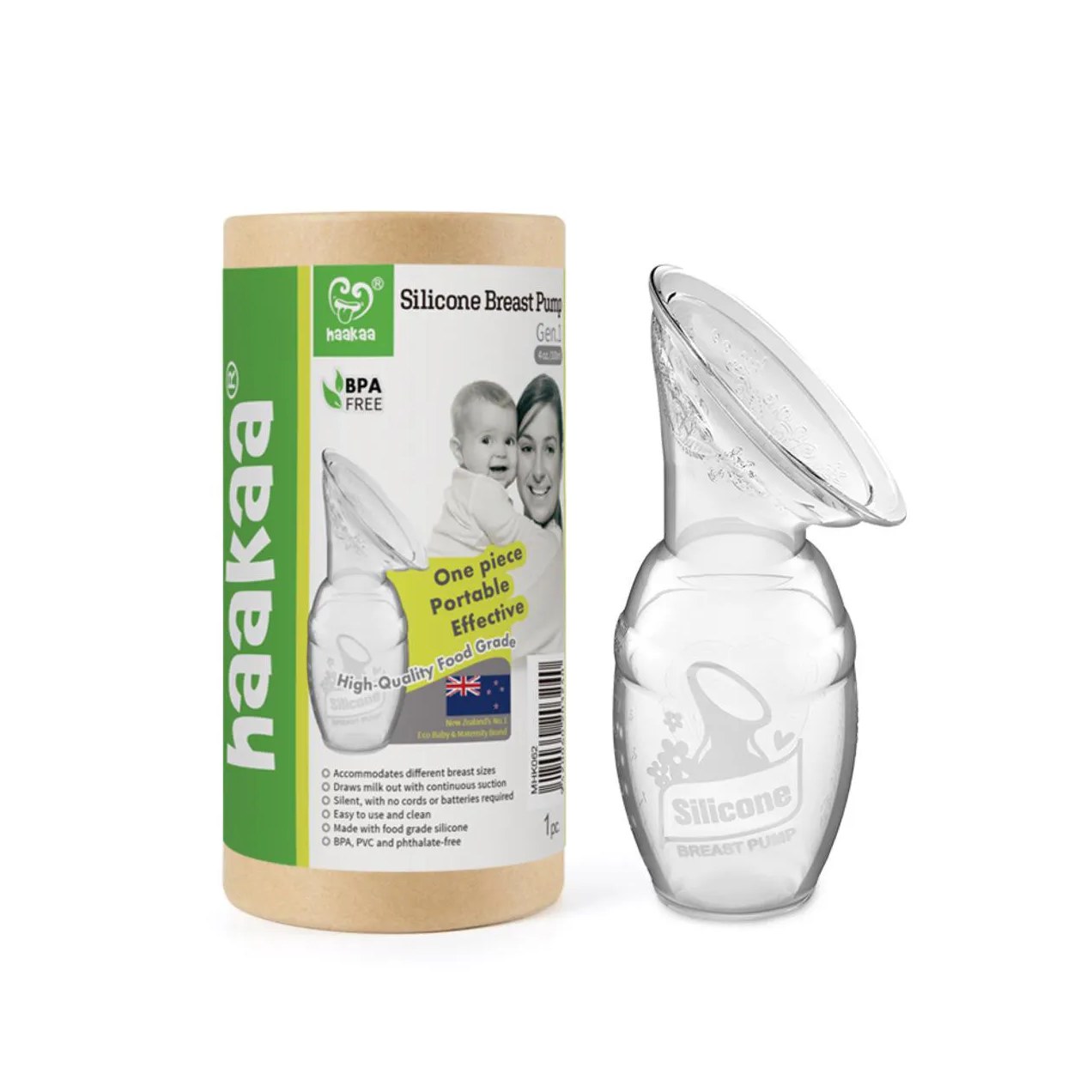 Bomba de Tirar Leite Manual Haakaa 100% Silicone 100ml