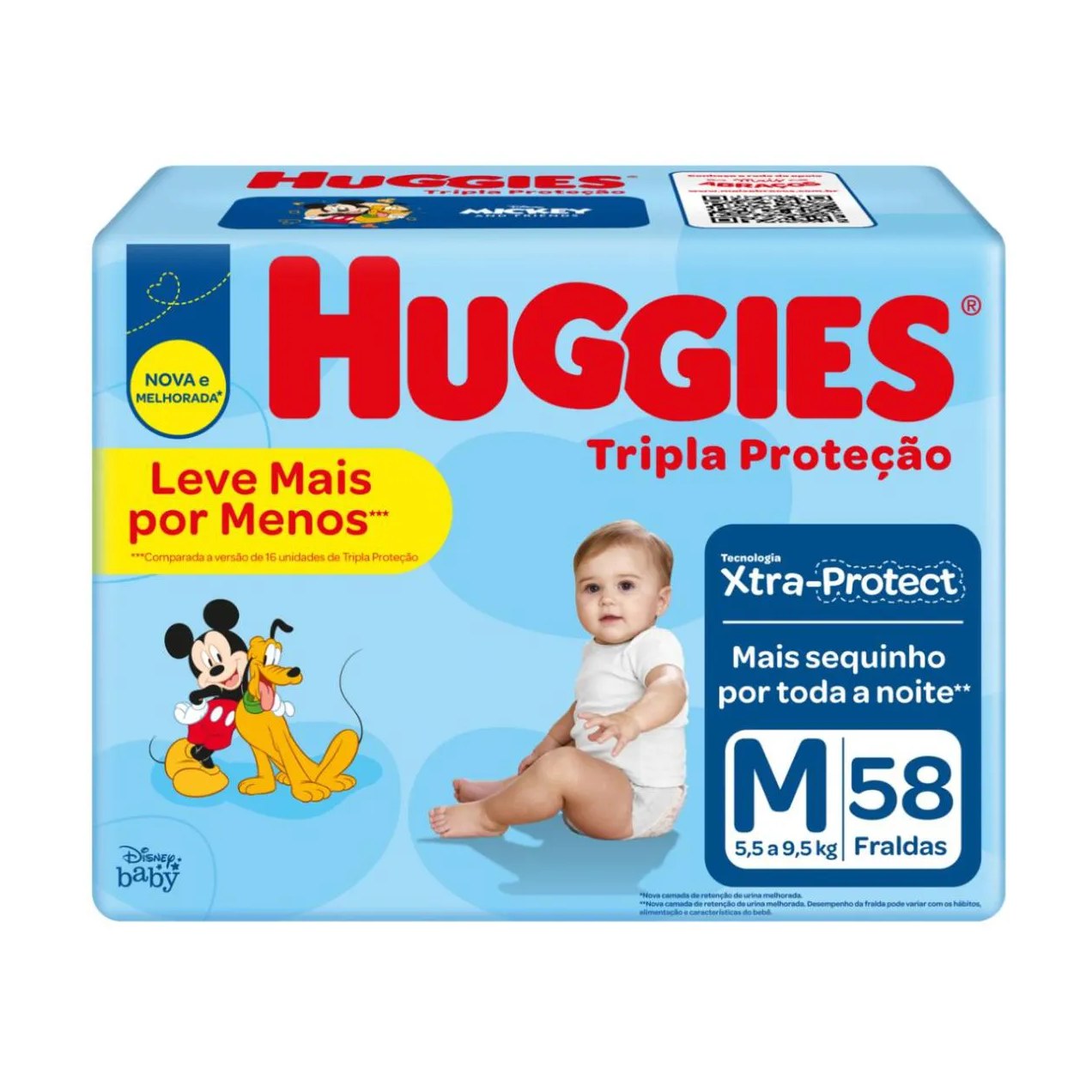 Fralda Huggies Tripla Proteção Disney Baby M 58 unidades