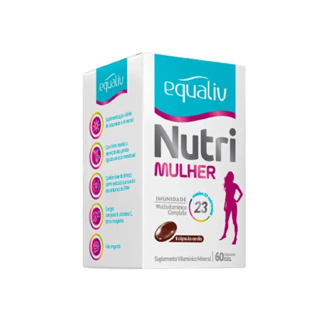 Suplemento Polivitamínico Equaliv Nutri Mulher 60 Cápsulas Gelatinosas