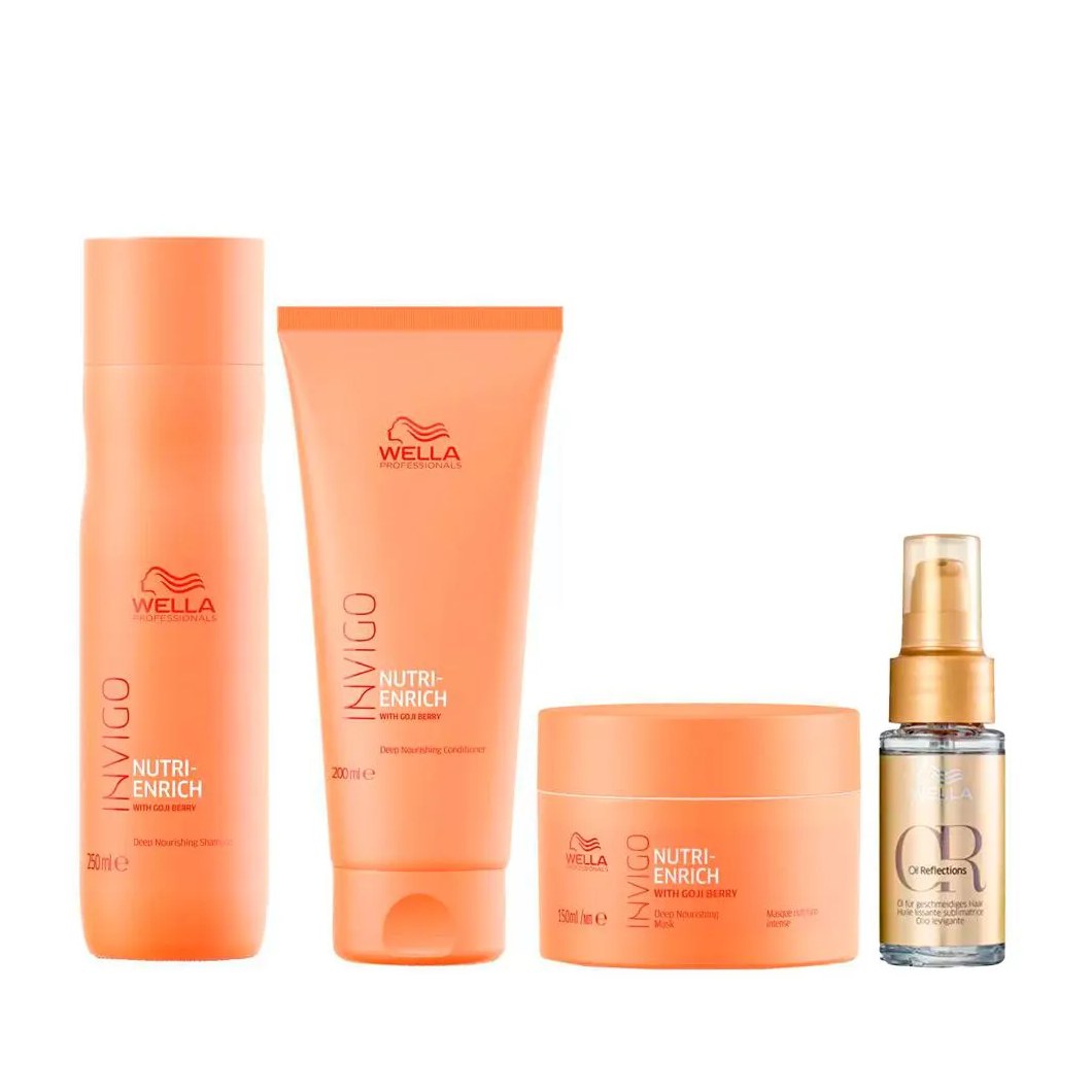 Shampoo, Cond, Másc Nutri Enrich e Oil Reflections - Wella