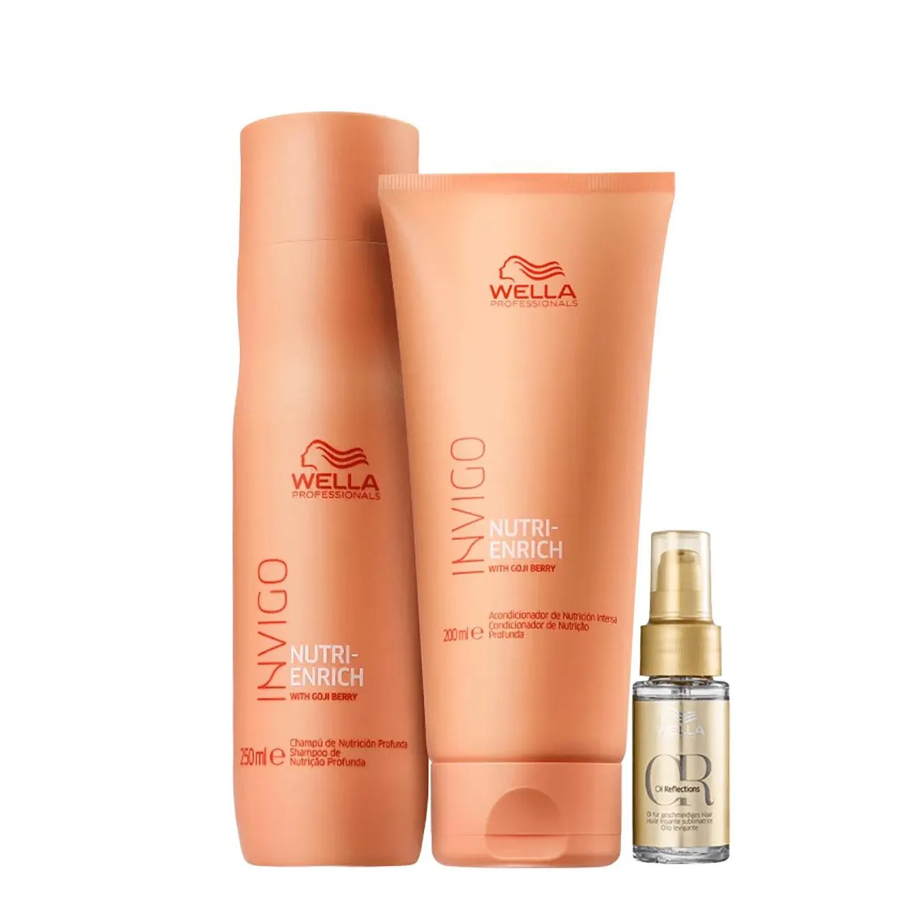 Kit Enrich Shampooo, Condicionador e Oil Reflections 30ml