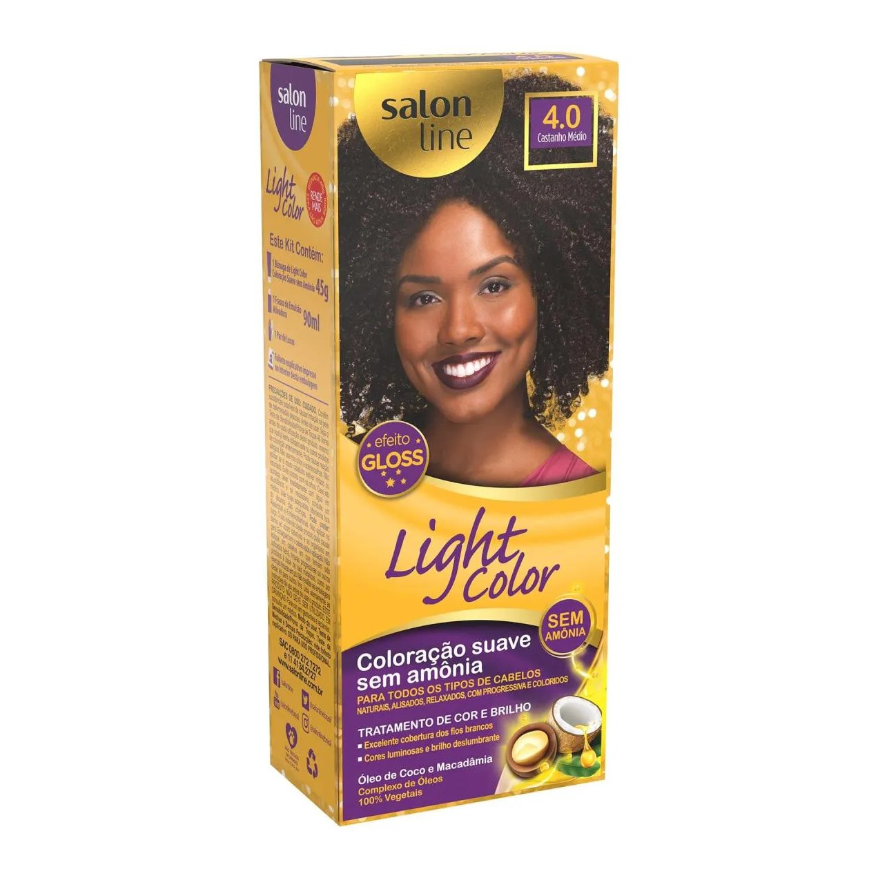 Coloração Light Color 4.0 Castanho Medio Salon Line