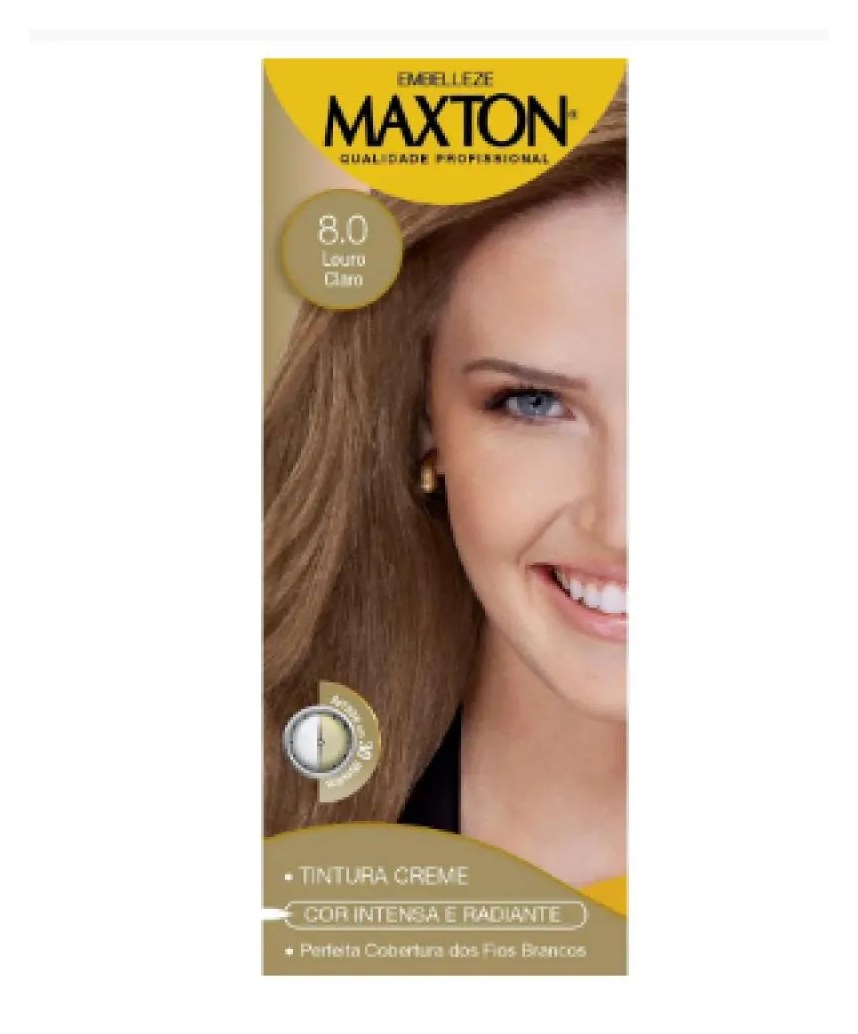 Tinta Maxton 8.0 Louro Claro 60g+ox