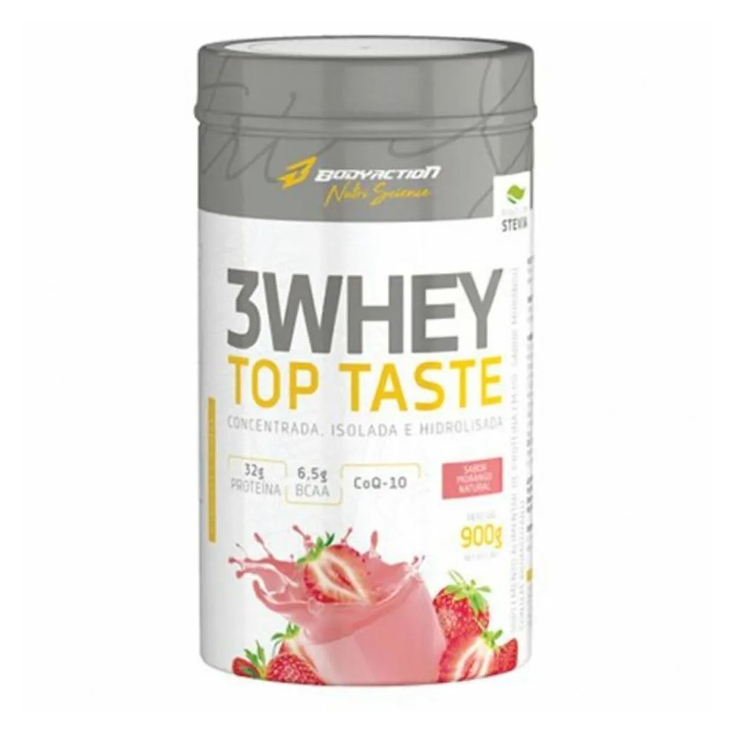 3 Whey Top Taste (900g) - Sabor: Morango