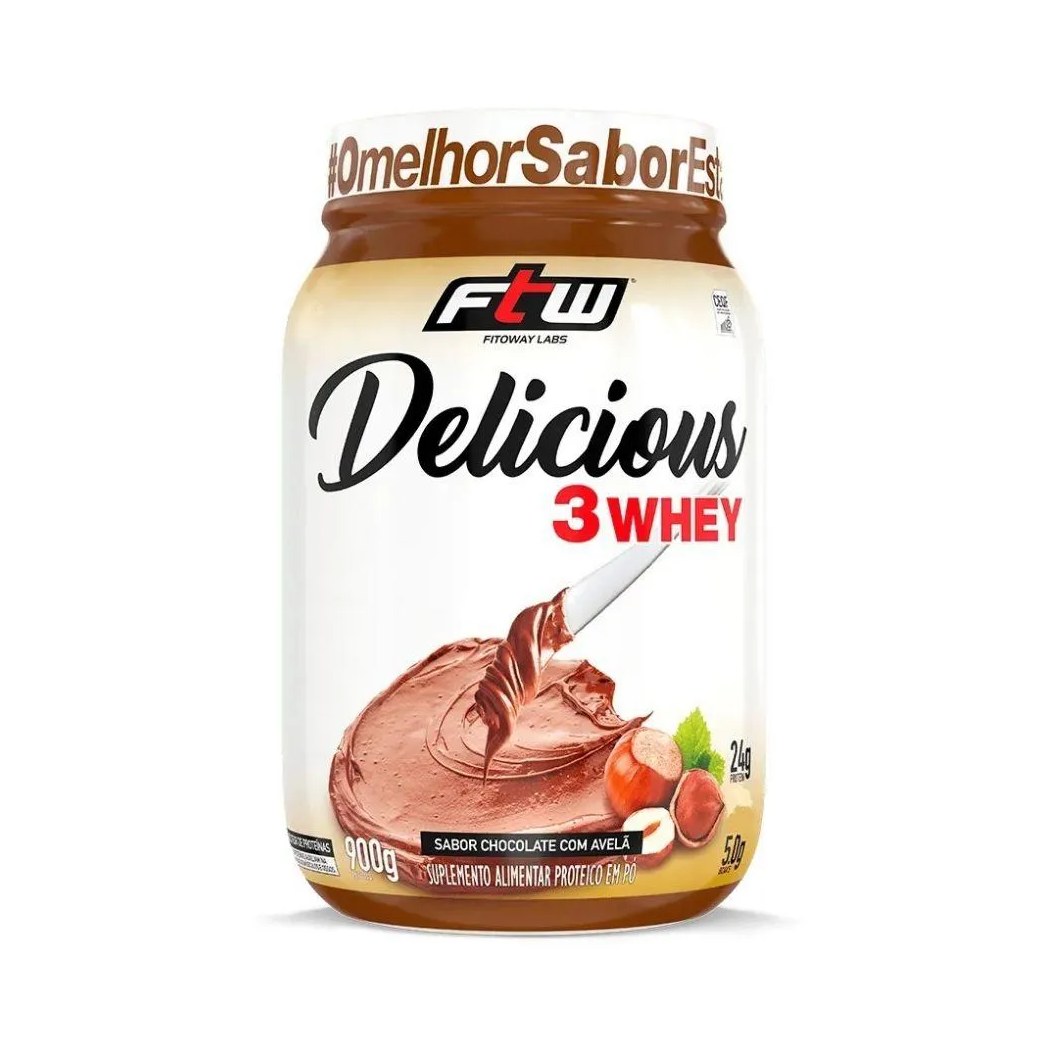 Delicious 3whey (900g) - Sabor: Creme de Avelã