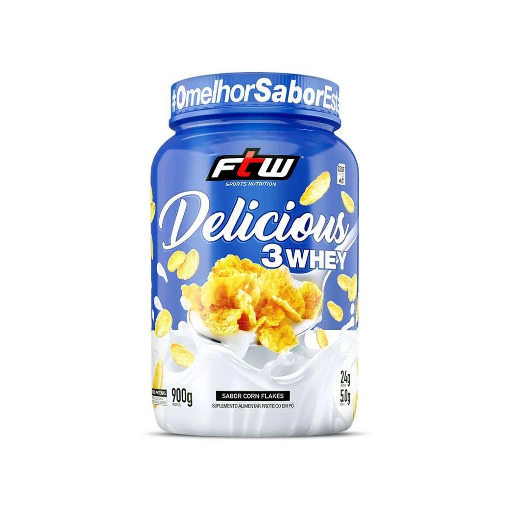 Delicious 3whey (900g) - Sabor: Corn Flakes