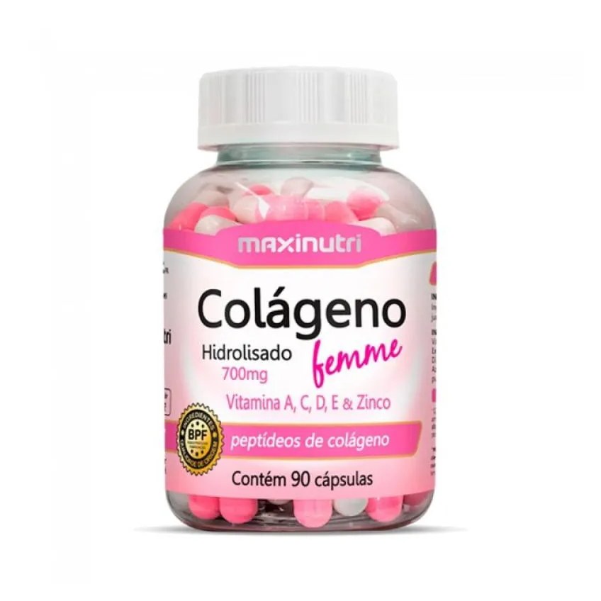 Colágeno Hidrolisado Femme 700mg (90 Cápsulas) - Padrão: Único