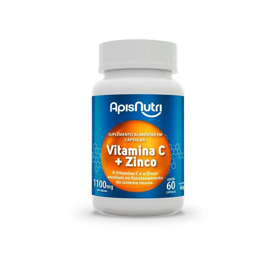 Vitamina C + Zinco 1100mg (60 Cápsulas) - Padrão: Único