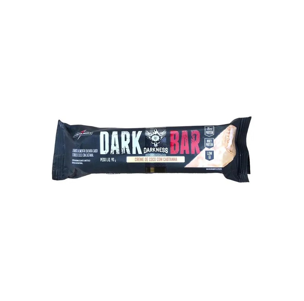 Barra de Proteína Integralmédica Dark Bar Creme de Coco com Castanha 90g 8 unidades