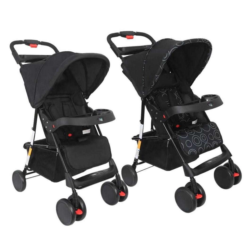 Carrinho de Bebê Passeio Allday Até 15Kgs Maxi Baby Preto