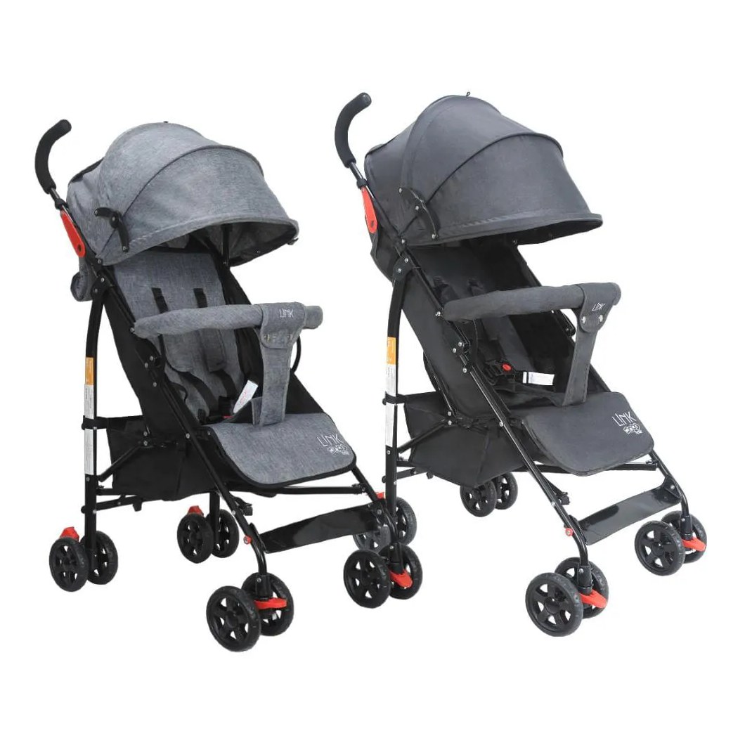Carrinho de Bebê Guarda Chuva Link Até 15Kgs Maxi Baby Cinza