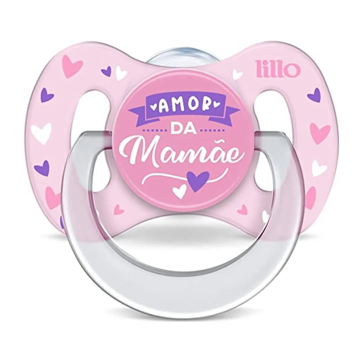 CHUPETA BICO DE SILICONE FUNNY AMOR 0M+ ROSA - LILLO