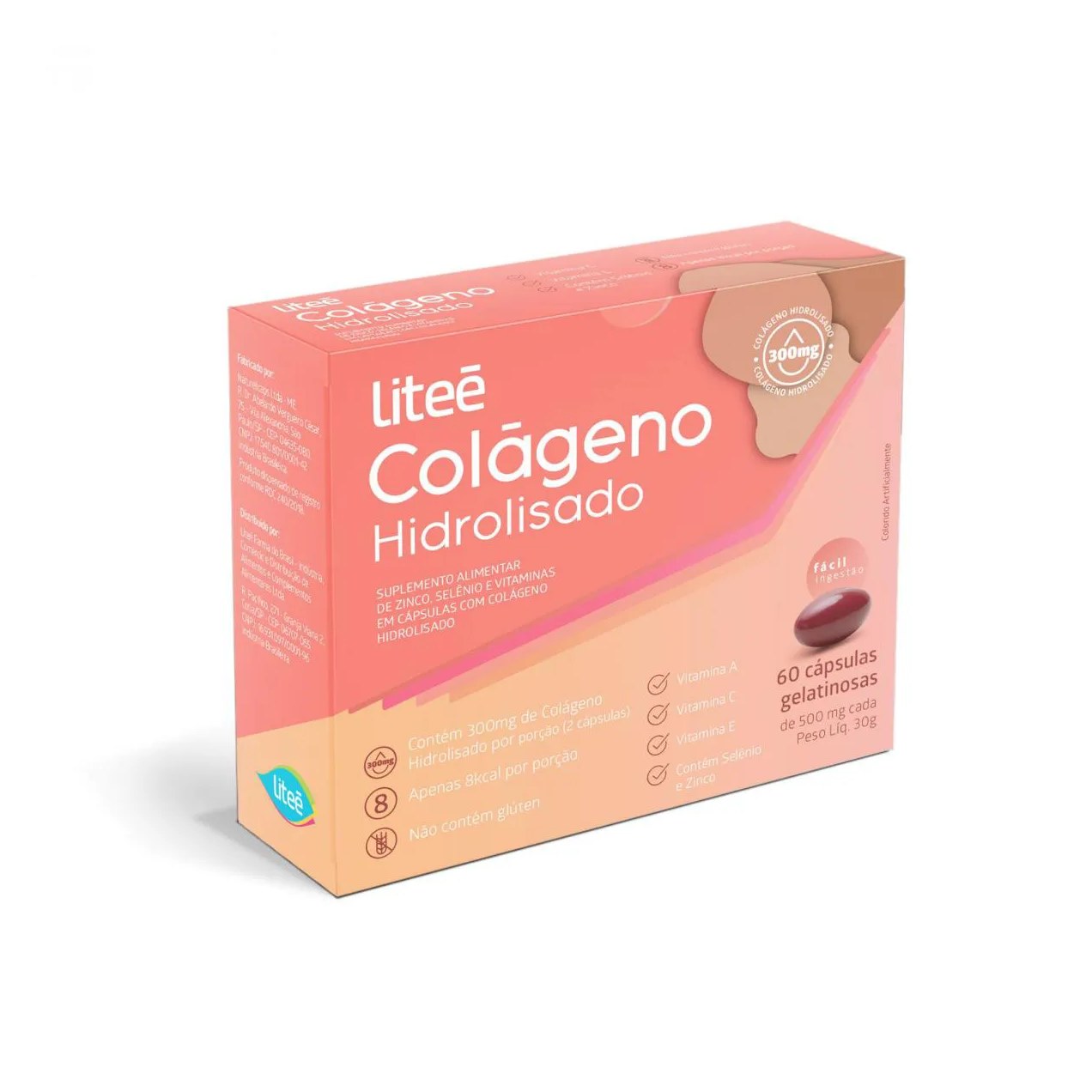 Colágeno Hidrolisado Litee 60 cápsulas Gelatinosas