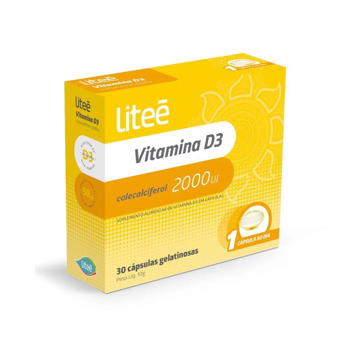 Vitamina D3 Liteé 2000ui - 30 cápsulas Gelatinosas