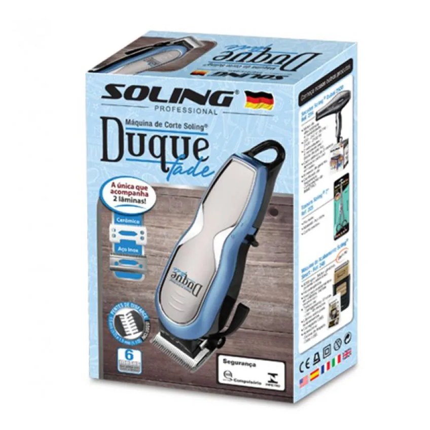 Máquina de Corte Soling Duque Fade Cordless White Bivolt