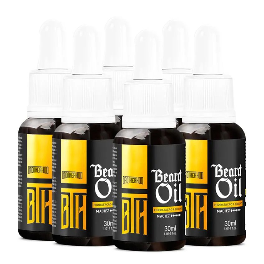 Kit 06 Óleo para Barba - Beard Oil Bth 30ml