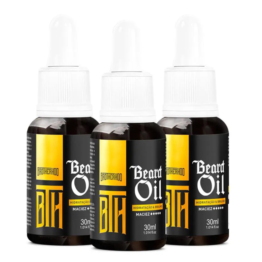 Kit 03 Óleo para Barba - Beard Oil Bth 30ml