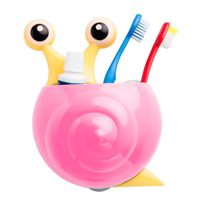 Porta Acessórios Escova E Pasta de Dente com Ventosa 0855 Rosa