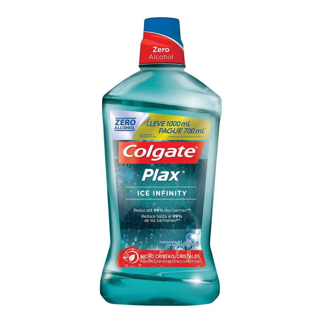 Enxaguante Bucal Colgate Plax Ice Infinity Leve 1L Pague 700ml