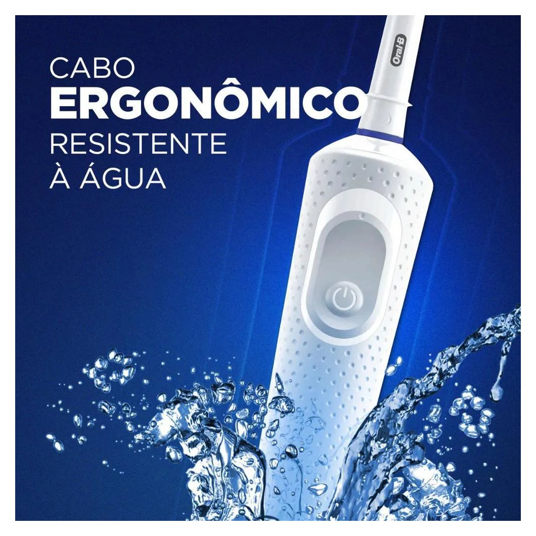 Escova Elétrica Oral-B Vitality D12 220v + Refil Oral-B Precision Clean com 4 unidades