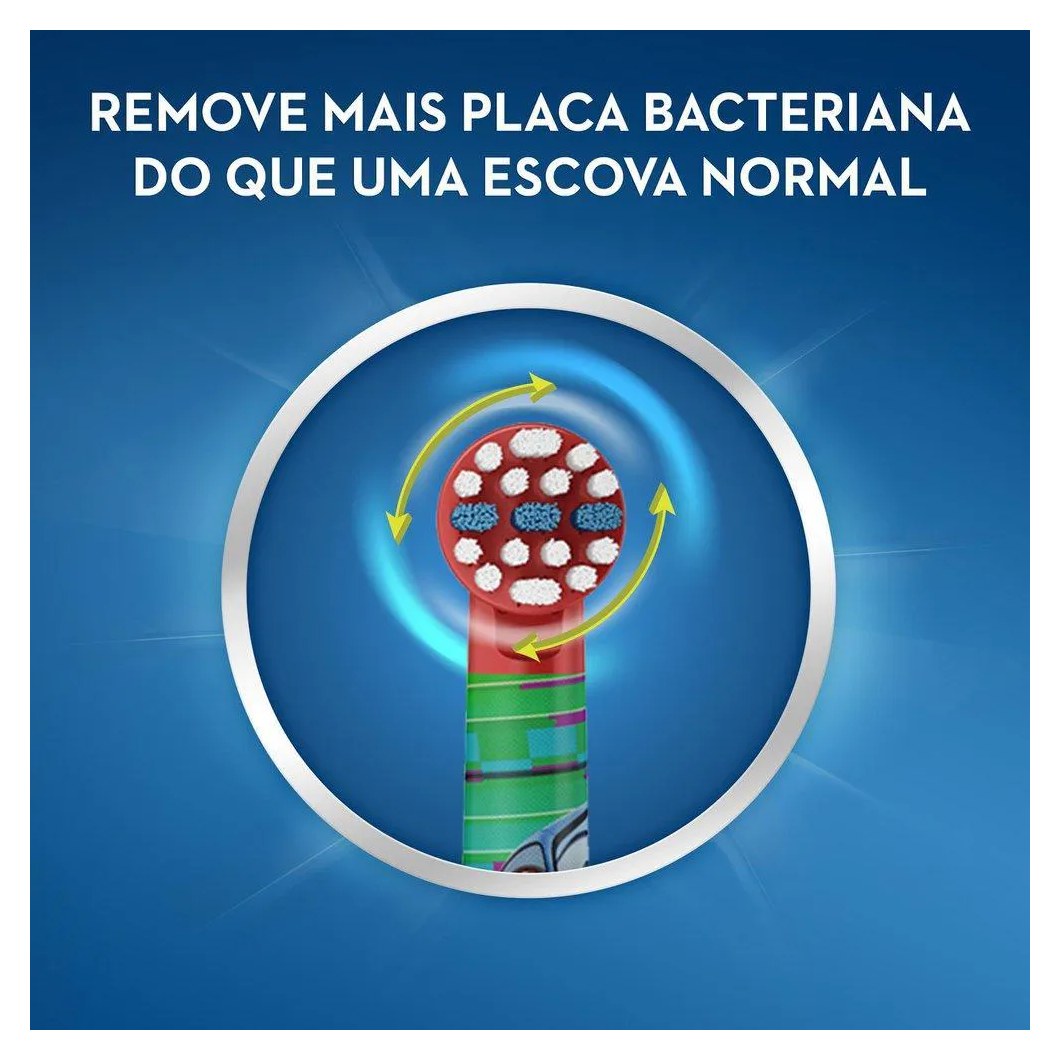 Escova Elétrica Oral-B Disney Pixar Cars + 2 Pilhas Aa