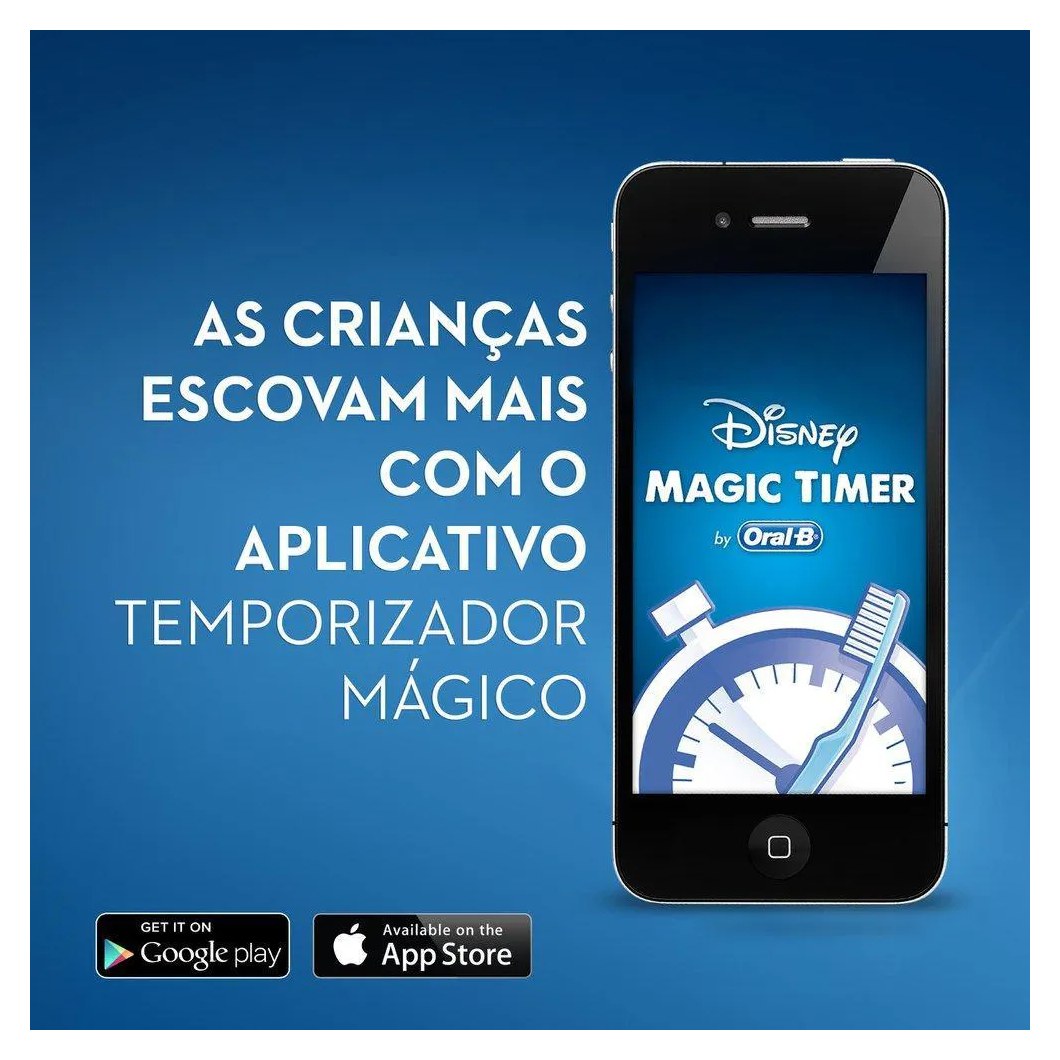 Escova Elétrica Oral-B Disney Princess + 2 Pilhas Aa