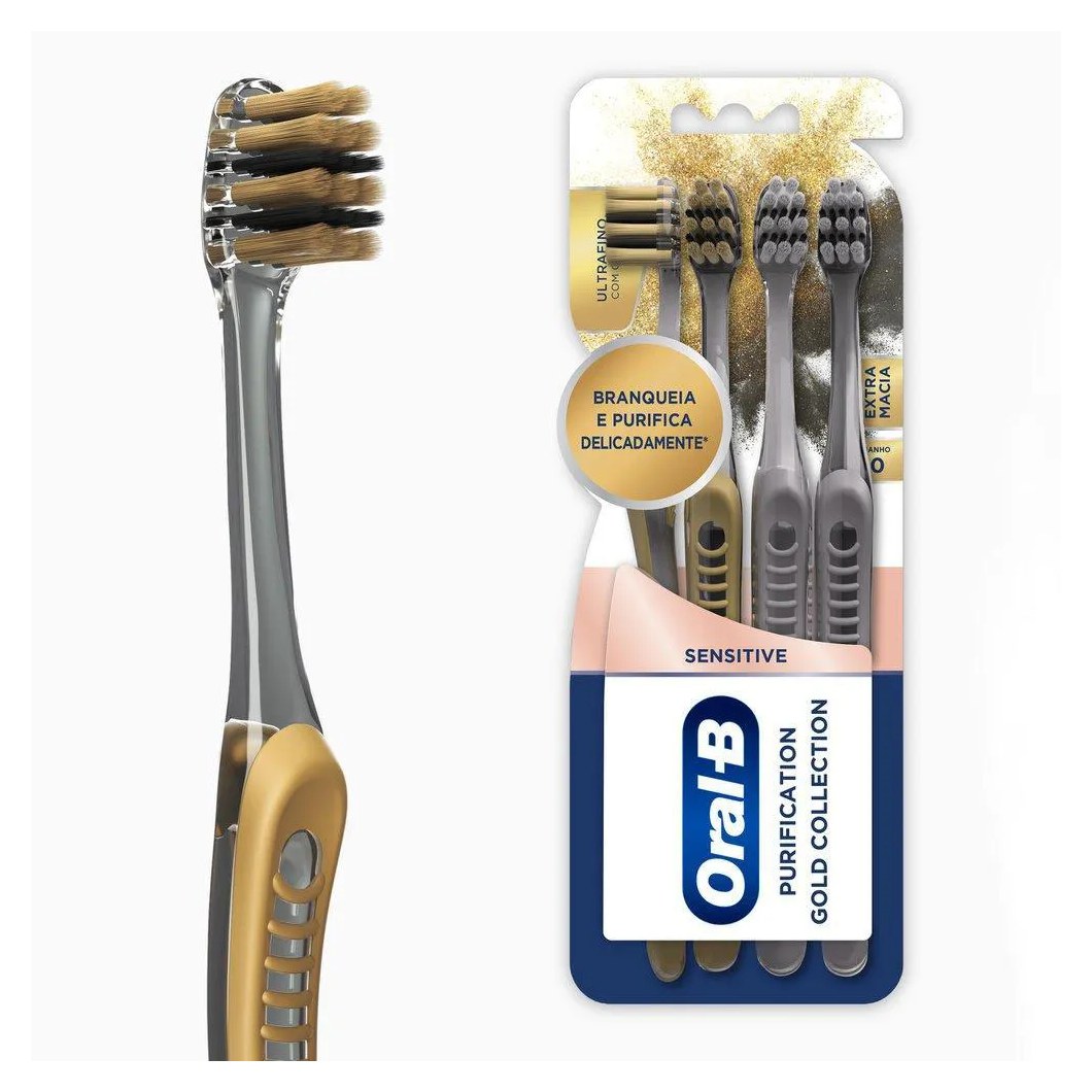 Escova Dental Oral-b Purification Gold Collection - 4 unidades