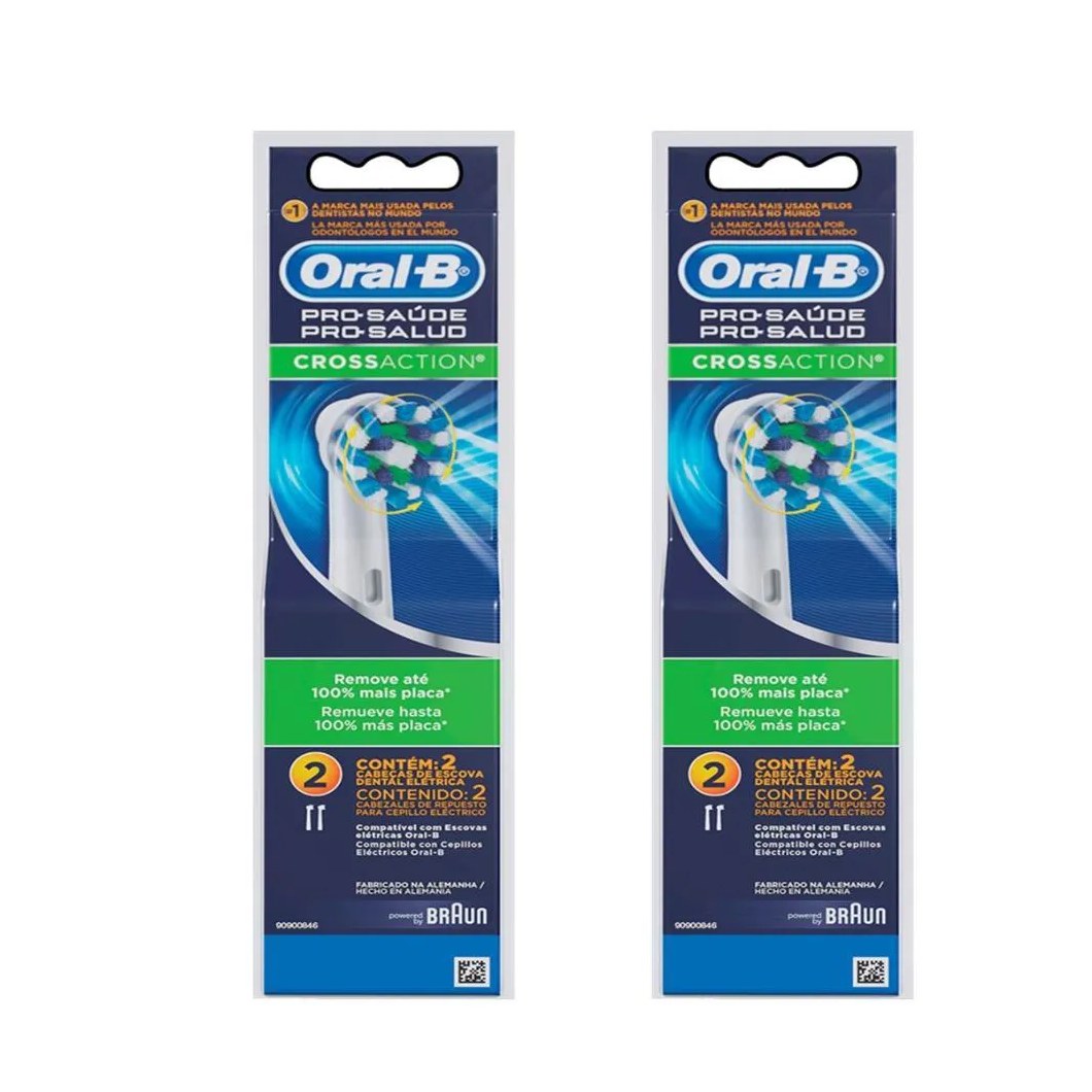 Kit Refil Escova Elétrica Oral-B Cross Action Leve 4 Pague 2