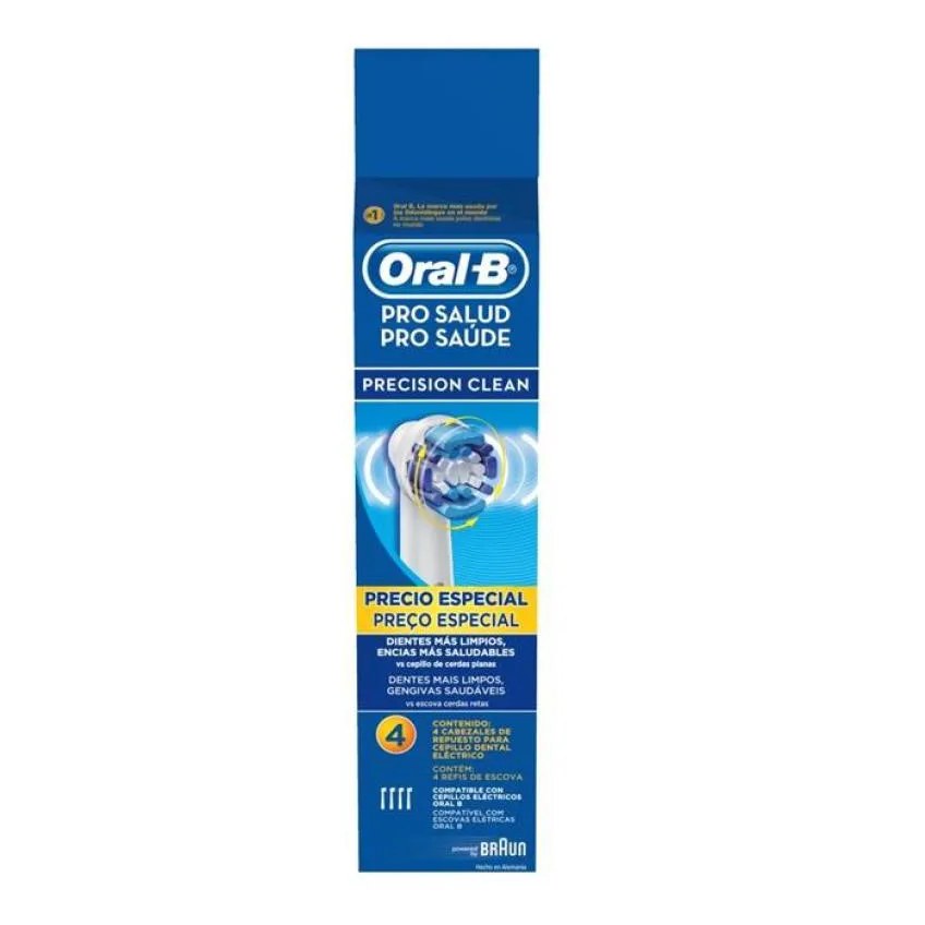 Refil Escova Elétrica Oral-B Precision Clean com 4 unidades