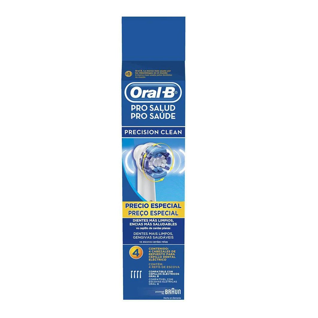 Refil Escova Elétrica Oral-B Precision Clean - 4 unidades