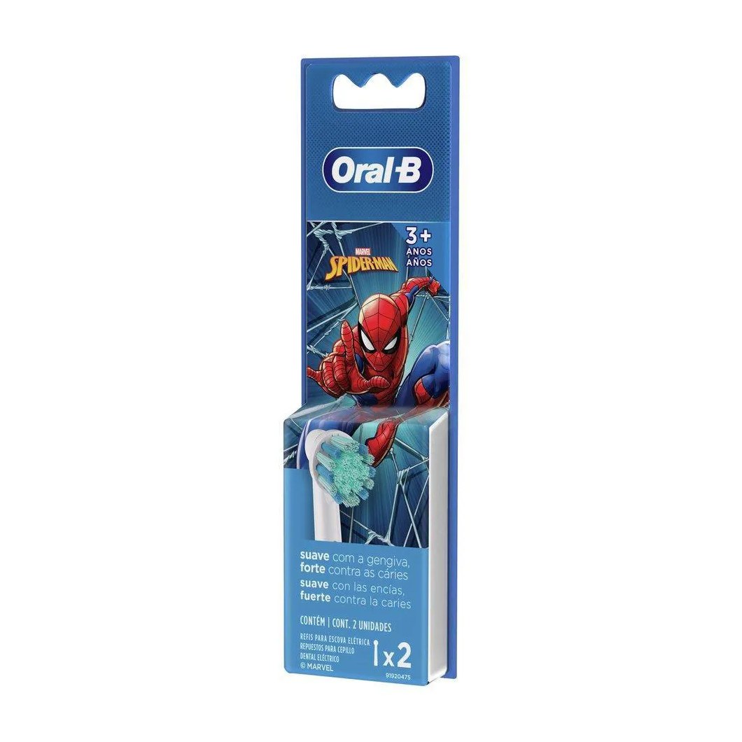 Refis para Escova Elétrica Oral-B Spiderman 2 unidades