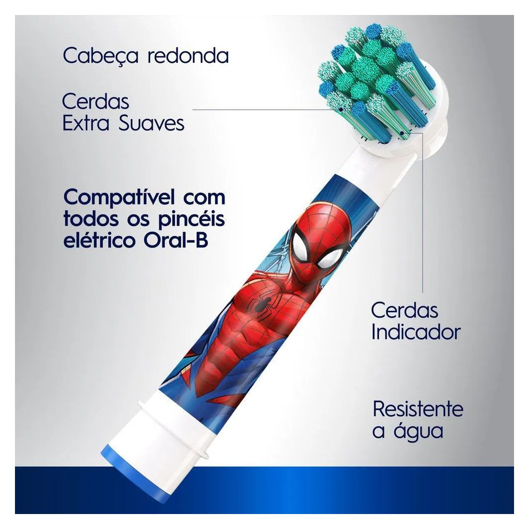 Refis para Escova Elétrica Oral-B Spiderman 2 unidades