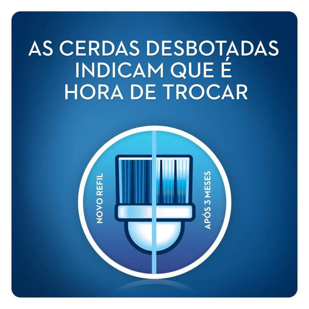 Refil Escova Elétrica Oral-B Pro-Saúde Cross Action com 2 unidades