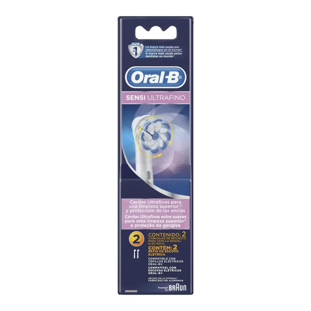 Refil Escova Elétrica Oral-B Sensi Ultrafino C/ 2 unidades
