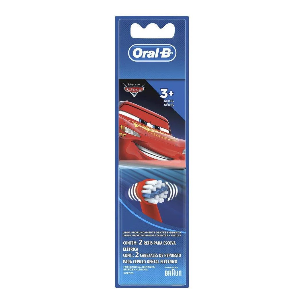 Refil Escova Eléctrica Oral-B Disney Pixar Cars 2 unidades