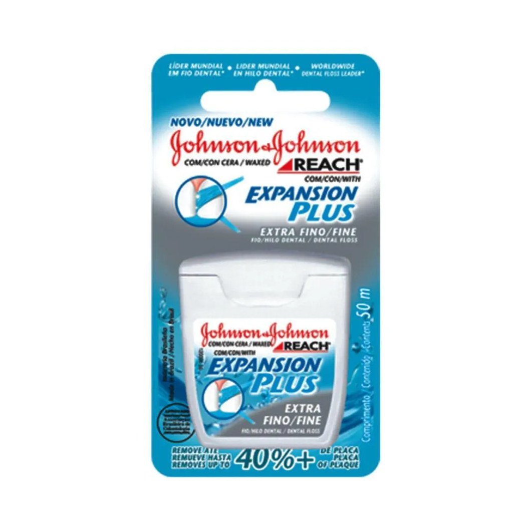 Fio Dental J&j Reach Expansion Plus Extra Fino 50m