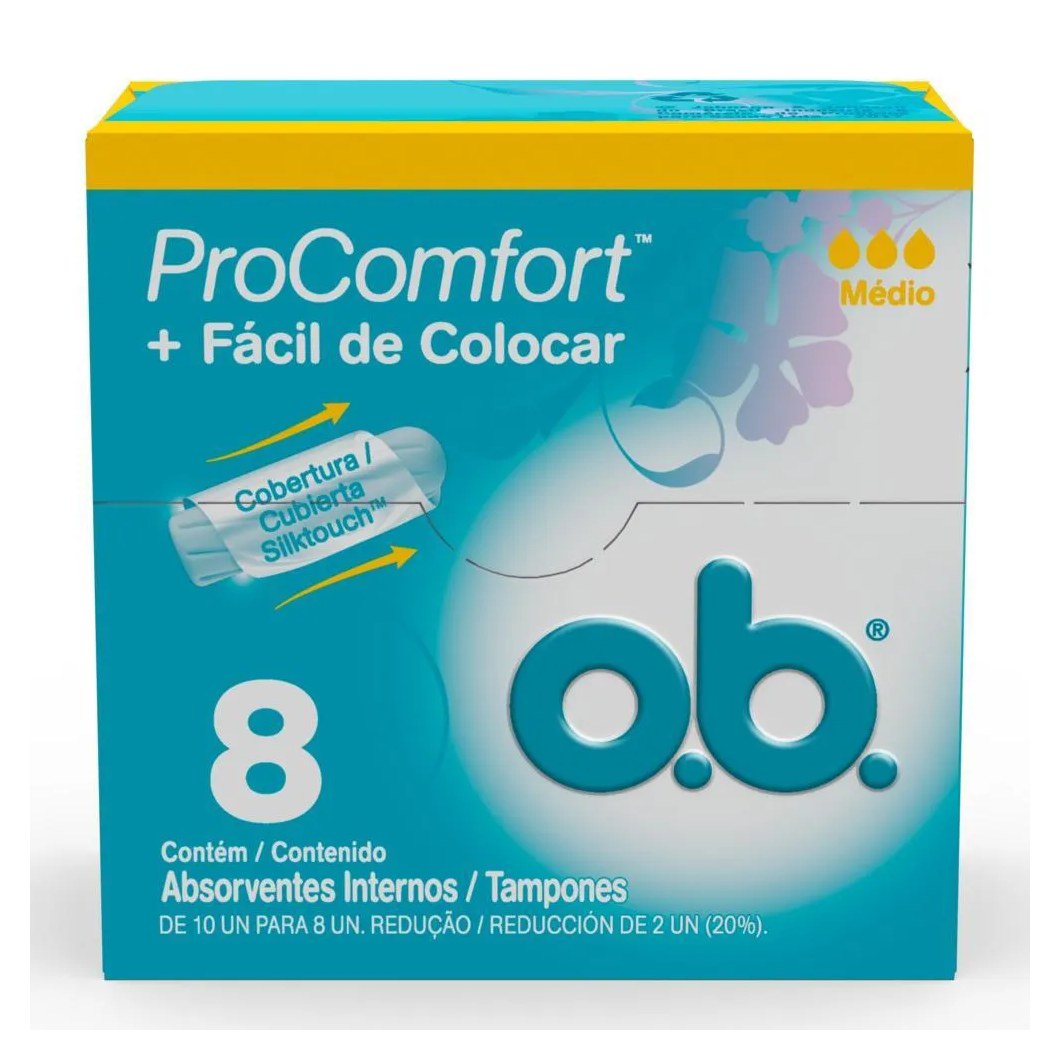 Absorvente Interno Ob Procomfort Médio C/ 8 unidades