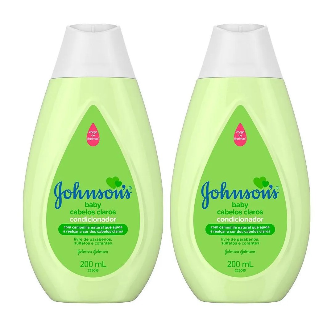 Kit com 2 Condicionadores Johnsons Baby Cabelos Claros 200ml