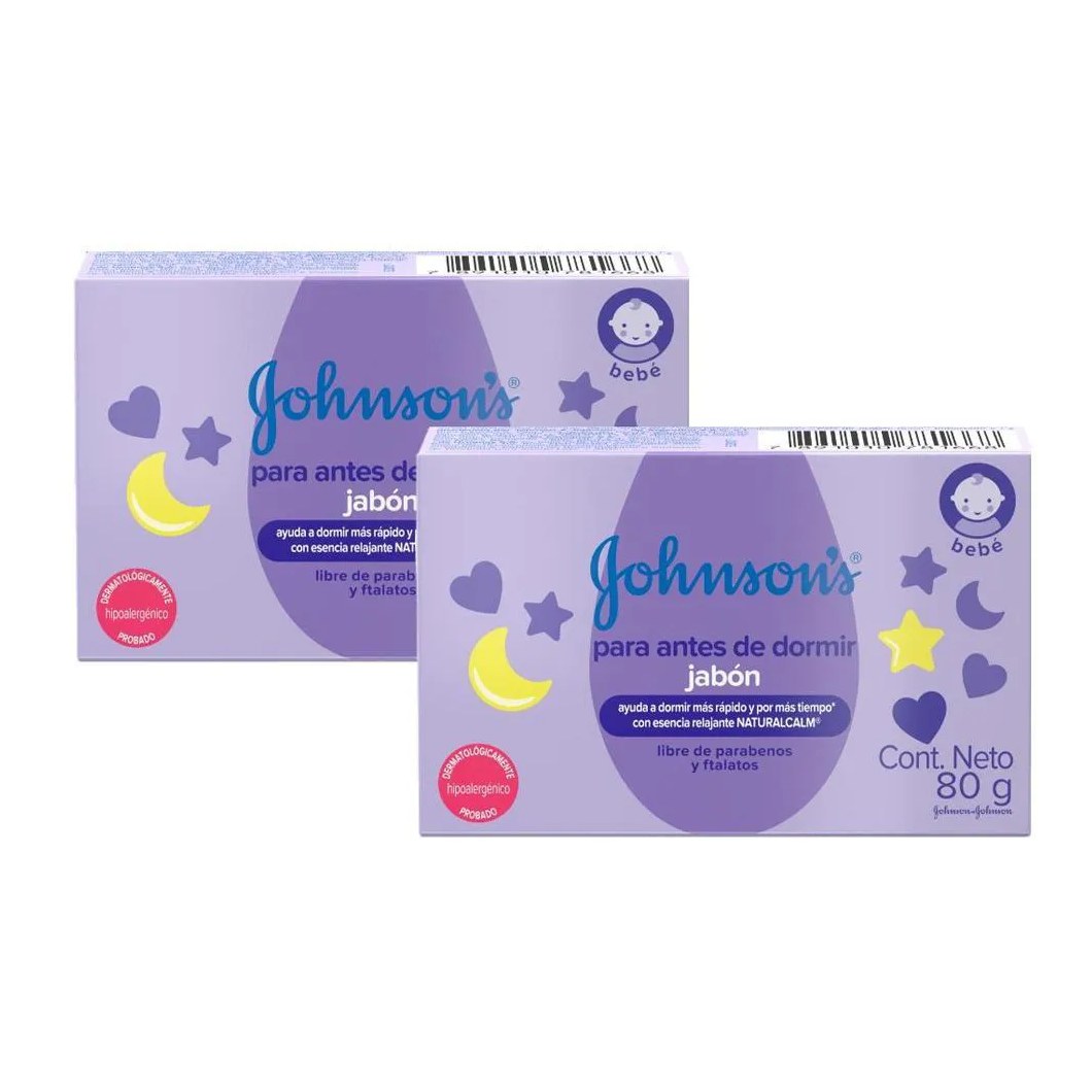 Kit com 2 Sabonetes Barra Hora do Sono Johnson's Baby 80g