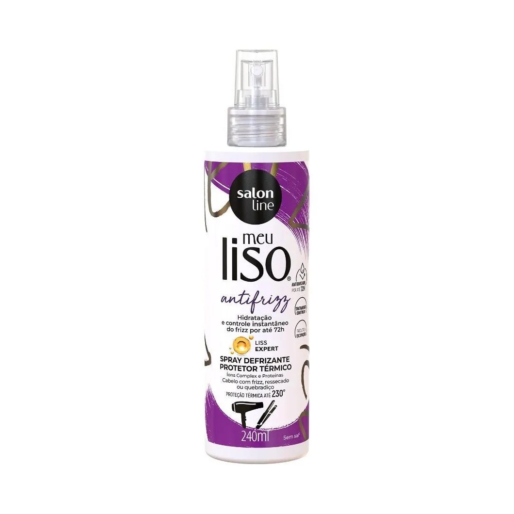 Spray Defrizante Protetor Térmico Meu Liso Antifrizz 240ml