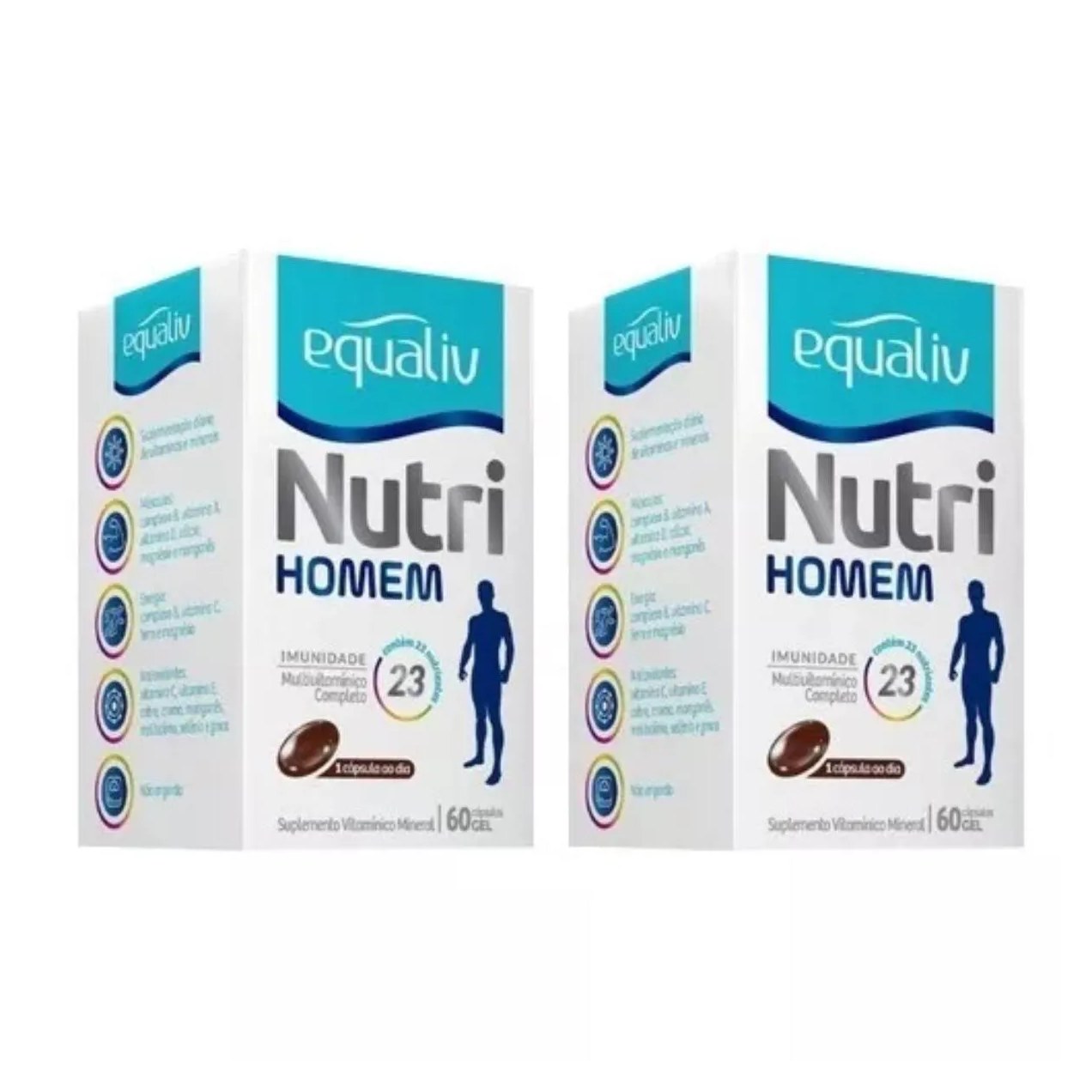 Kit C2 Suplemento Vitamínico Nutri Homem C60 cápsulas – Equaliv
