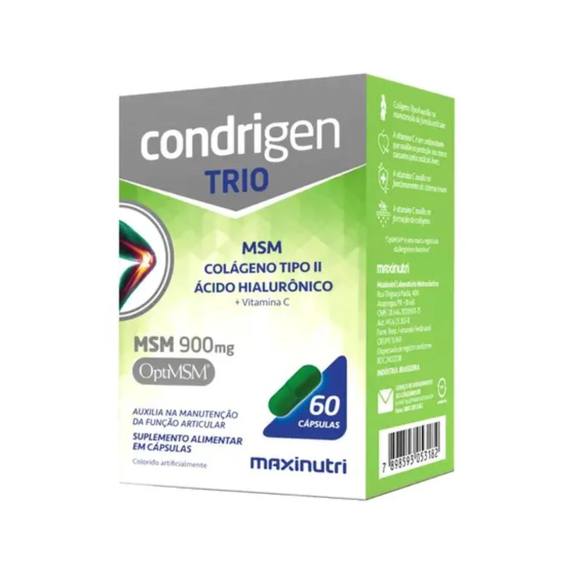 Suplemento Alimentar Condrigen Trio Msm 900mg C60– Maxinutri