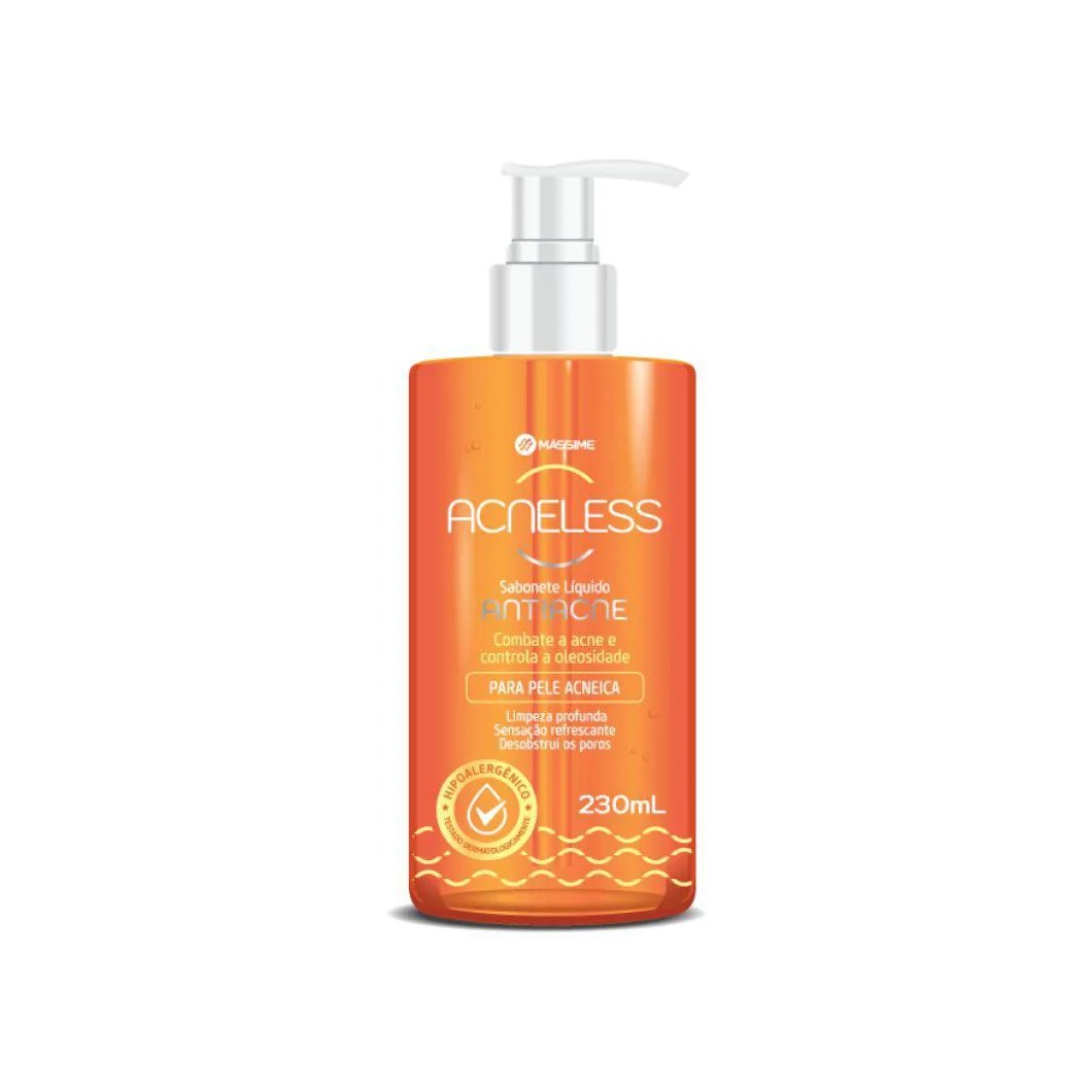 Sabonete Líquido para Acne Acneless 230ml - Massime