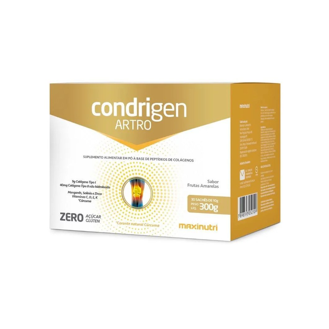 Condrigen Artro -colág Tipo I e Ii 30 Sachês- Frutas Amarelas Maxinutri