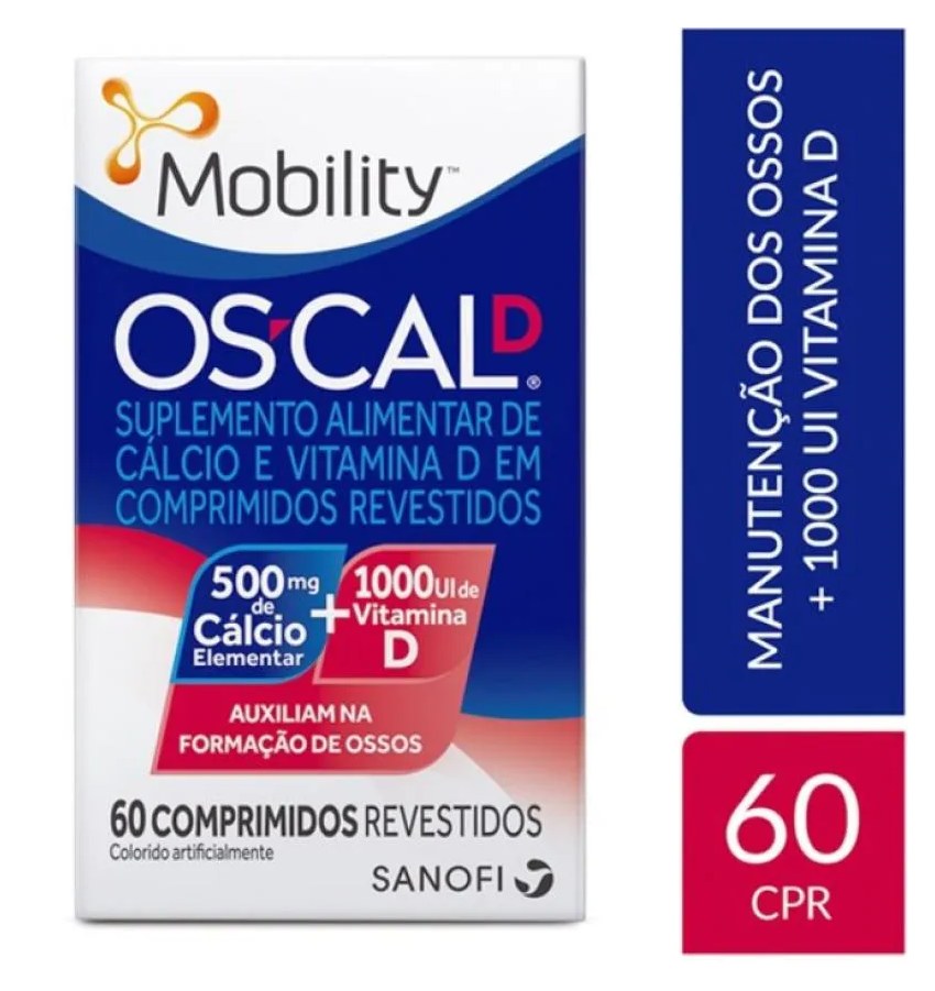 OS-CAL D 500MG + VITAMINA D 1000UI 60 CPR