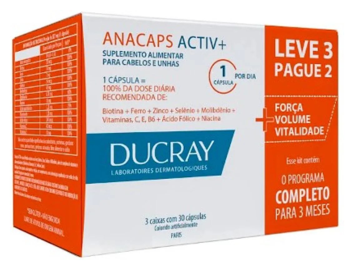 Anacaps Activ Trio 90 Caps Ducray