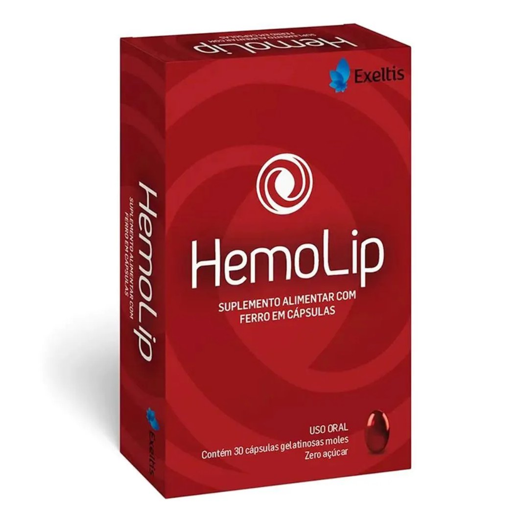 Suplemento Alimentar Hemolip a Base de Ferro 30cps
