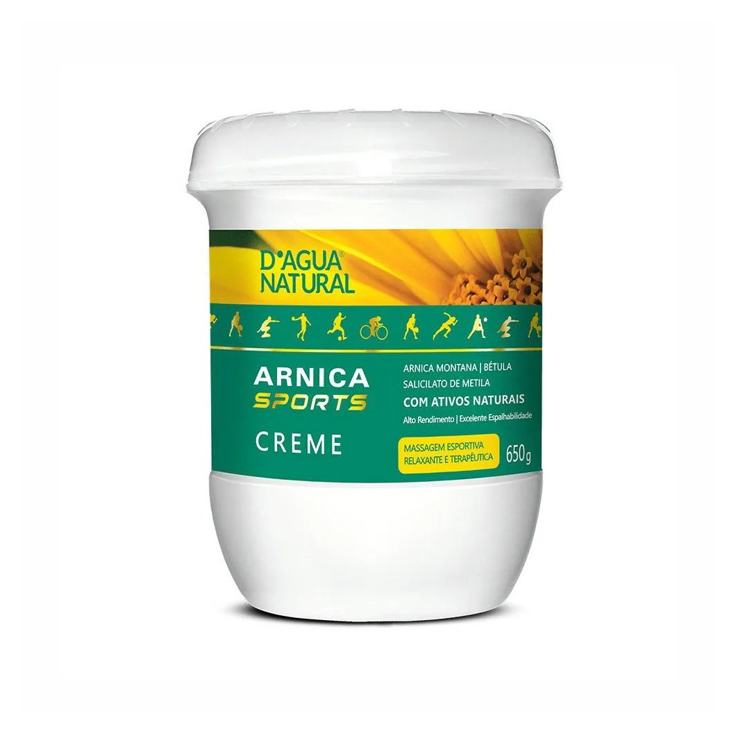Creme para Massagem D'agua Natural Arnica Sports 650g