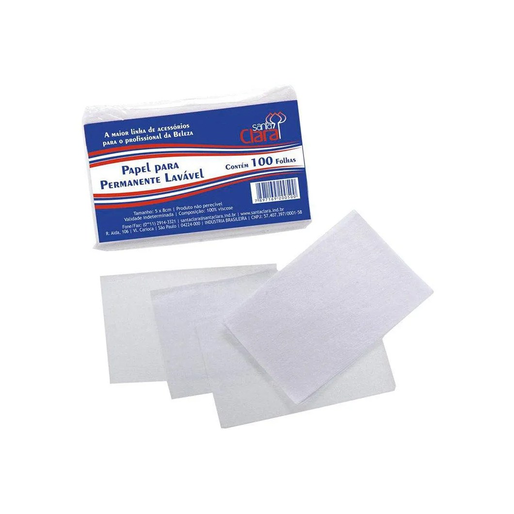 Papel para Permanente Santa Clara C/100un