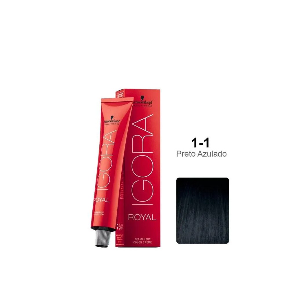 Tintura Schwarzkopf Igora Royal 1.1 Preto Azulado